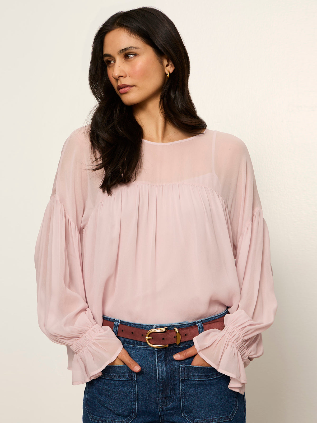 KEEPSAKE VOLUME BLOUSE DRIED PETAL - Sanctuary Clothing