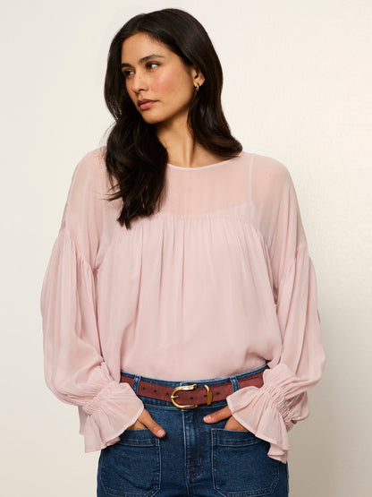 KEEPSAKE VOLUME BLOUSE DRIED PETAL - Sanctuary Clothing