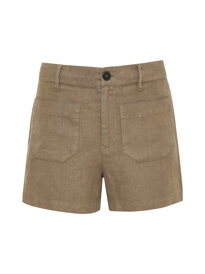 LINEN MARINE SHORT TIMBER - Sanctuary Clothing