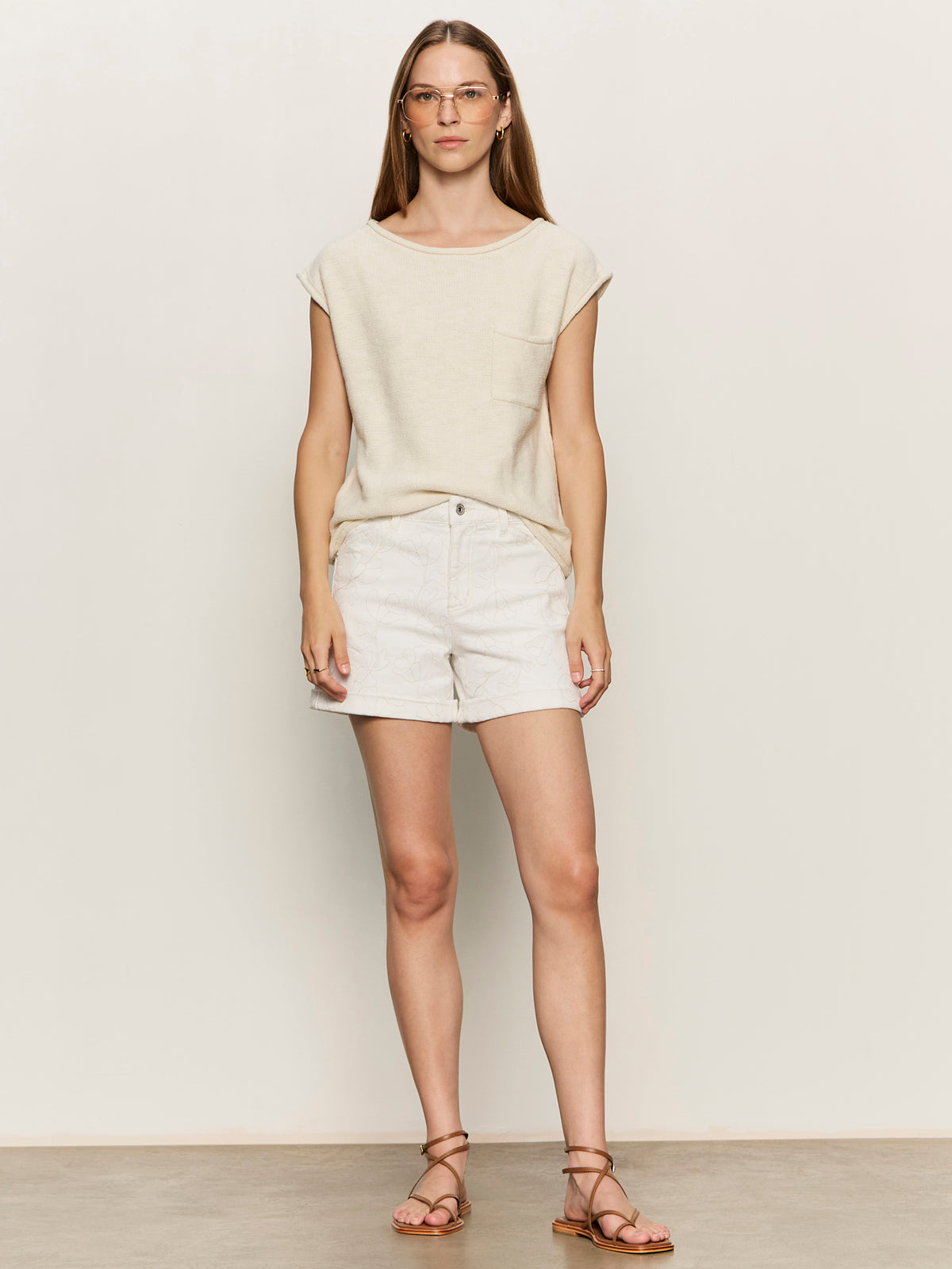 Impact Denim Short Chalk - Sanctuary Clothing