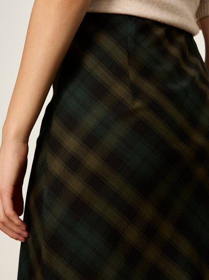 Favorite Plaid Slip Skirt Forest Plaid - Sanctuary Clothing