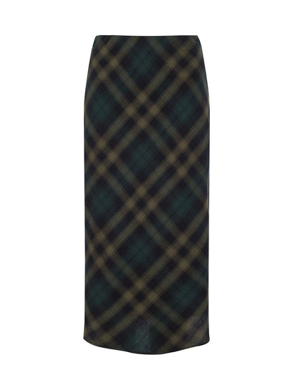 Favorite Plaid Slip Skirt Forest Plaid - Sanctuary Clothing