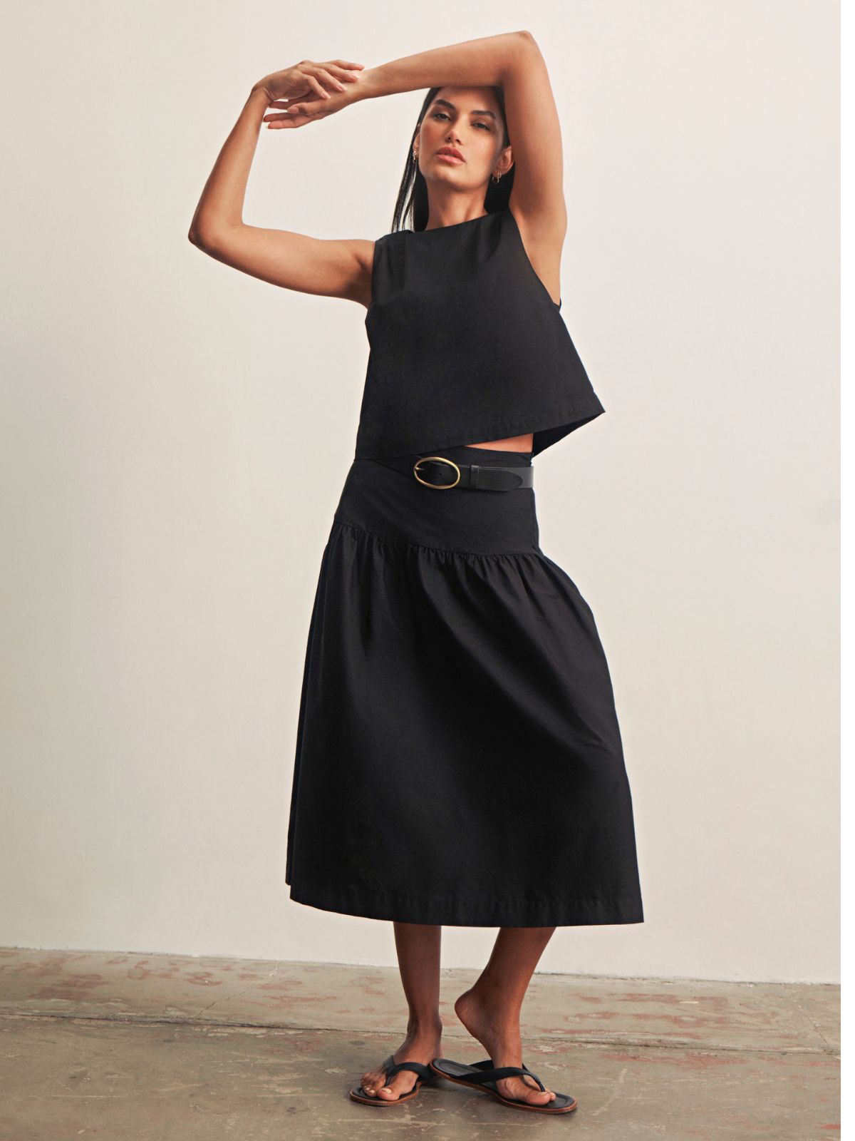 MATTER OF TIME POPLIN SKIRT BLACK - Sanctuary Clothing