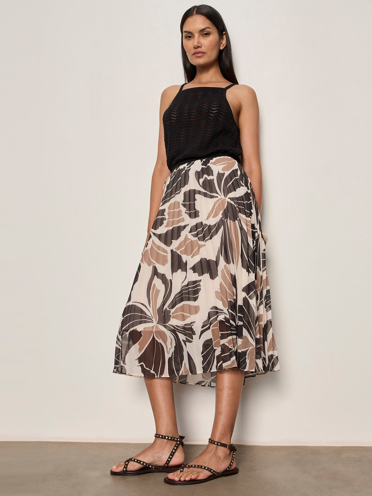 NOSTALGIA PLEATED MIDI SKIRT LOTUS - Sanctuary Clothing