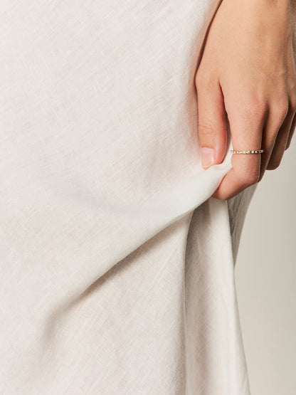 EVERYDAY LINEN SLIP SKIRT WHITE - Sanctuary Clothing