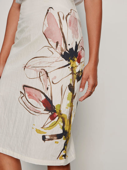 Spring Fleur Pencil Skirt Fleur - Sanctuary Clothing