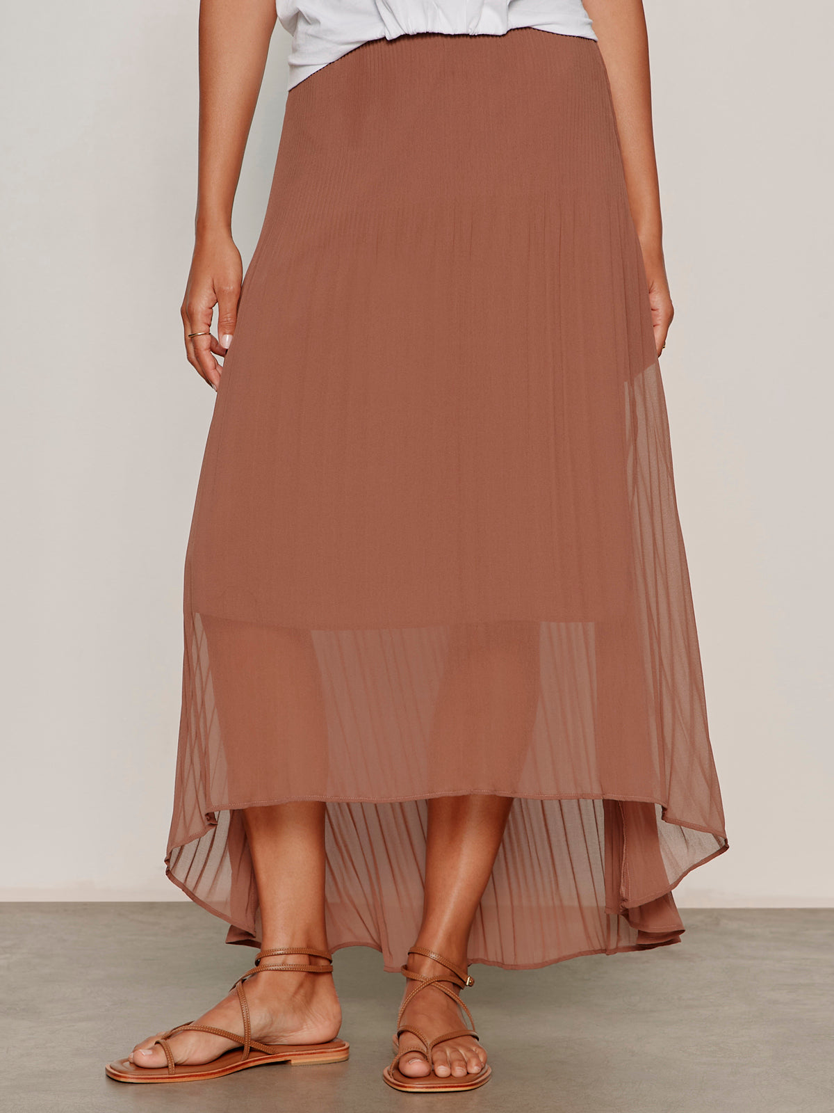 MEANT TO BE PLEATED MIDI SKIRT MUD BATH - Sanctuary Clothing