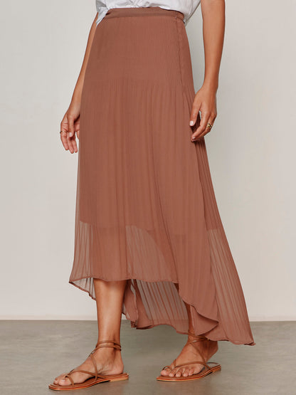MEANT TO BE PLEATED MIDI SKIRT MUD BATH - Sanctuary Clothing