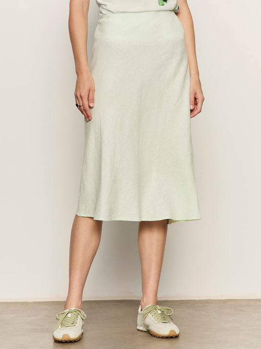 EVERYDAY LINEN SLIP SKIRT GREEN MIST - Sanctuary Clothing