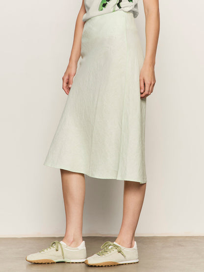 EVERYDAY LINEN SLIP SKIRT GREEN MIST - Sanctuary Clothing
