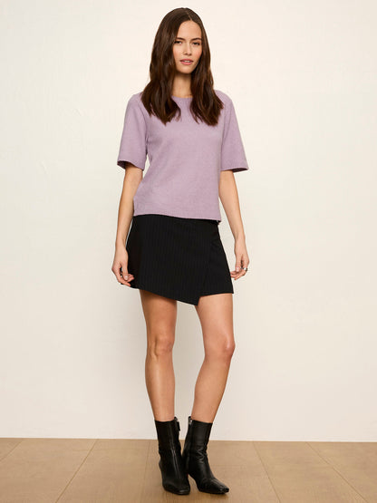 Playfull Mini Skirt Navy Pinstripe - Sanctuary Clothing