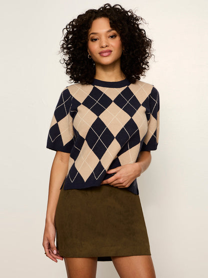 Perfect Sweater Tee Loma Argyle - Sanctuary Clothing