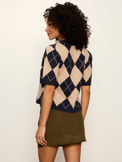 Perfect Sweater Tee Loma Argyle - Sanctuary Clothing