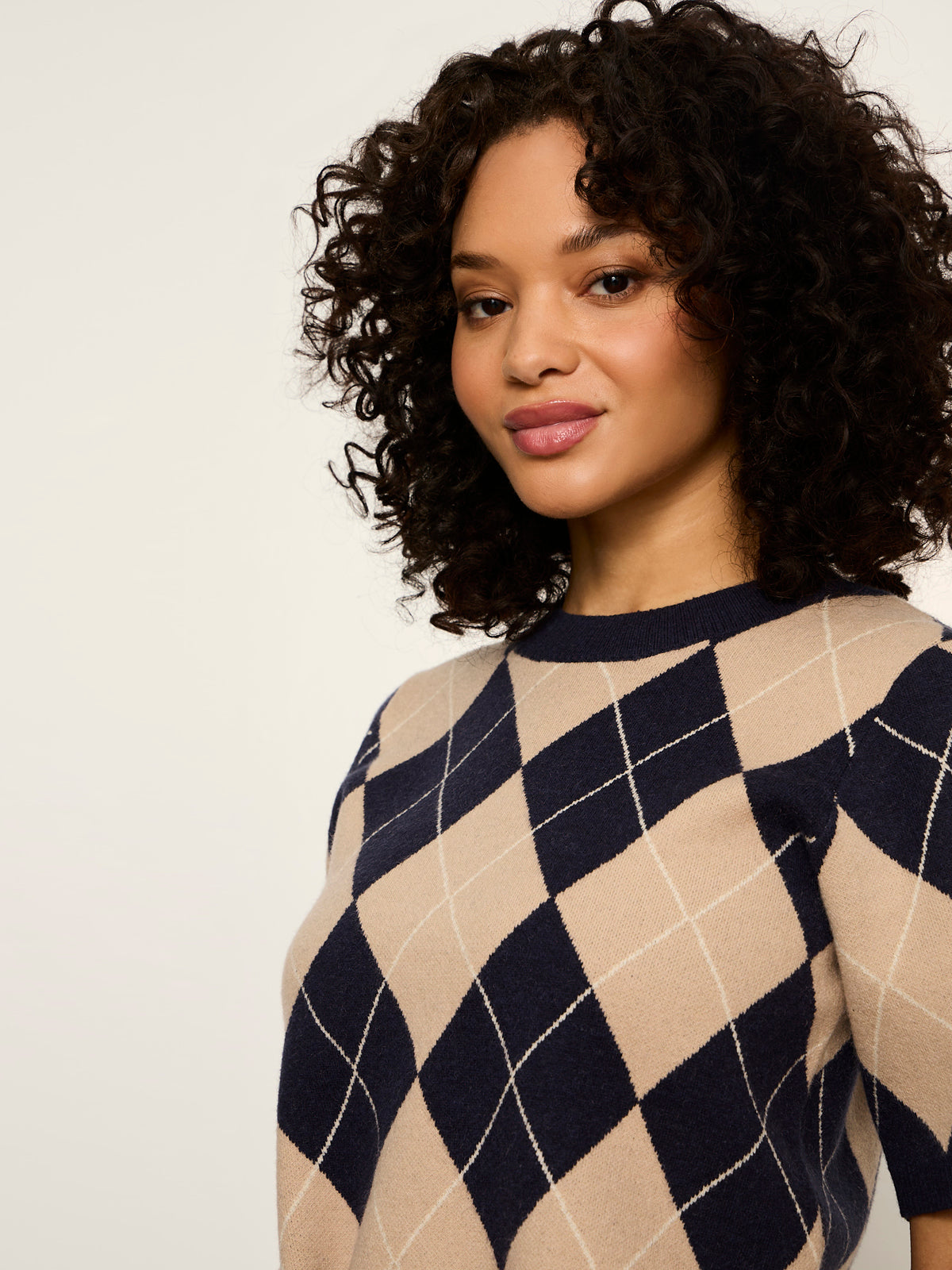 Perfect Sweater Tee Loma Argyle - Sanctuary Clothing