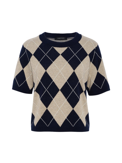 Perfect Sweater Tee Loma Argyle - Sanctuary Clothing