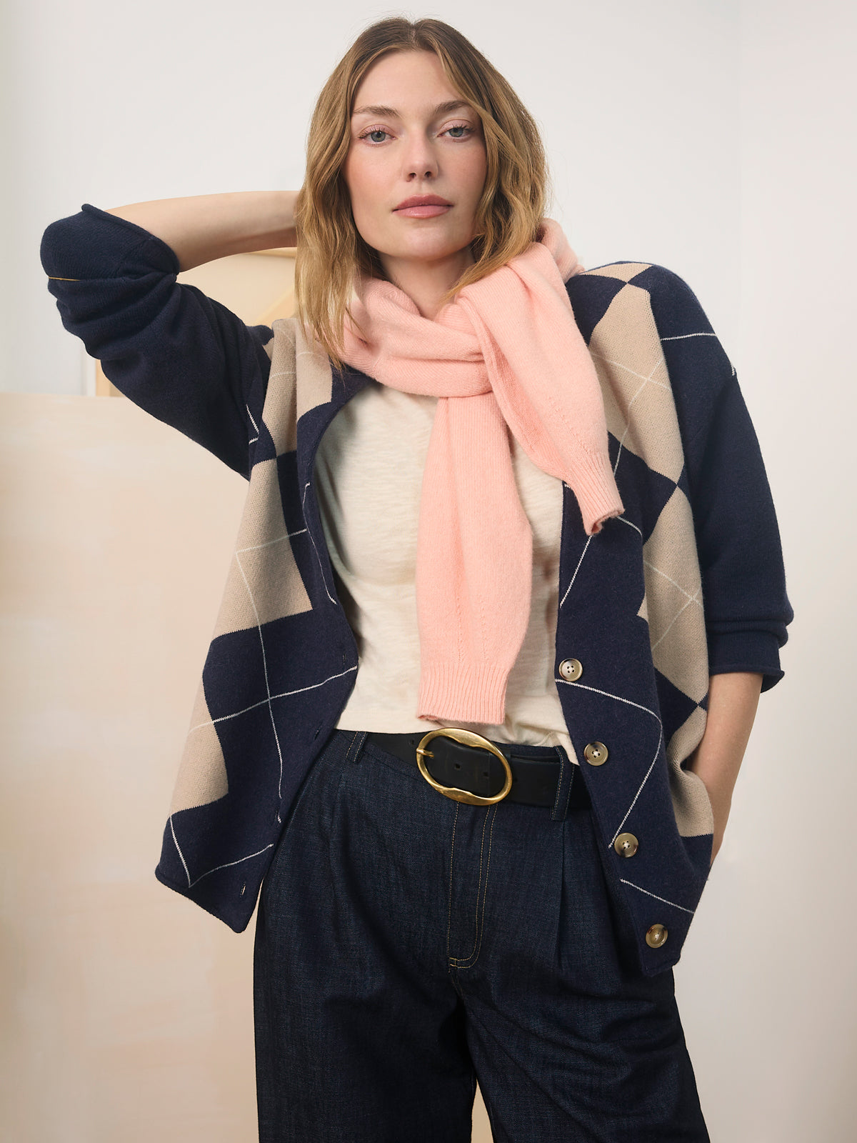 Arden Cardigan Loma Argyle - Sanctuary Clothing