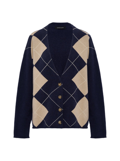 Arden Cardigan Loma Argyle - Sanctuary Clothing