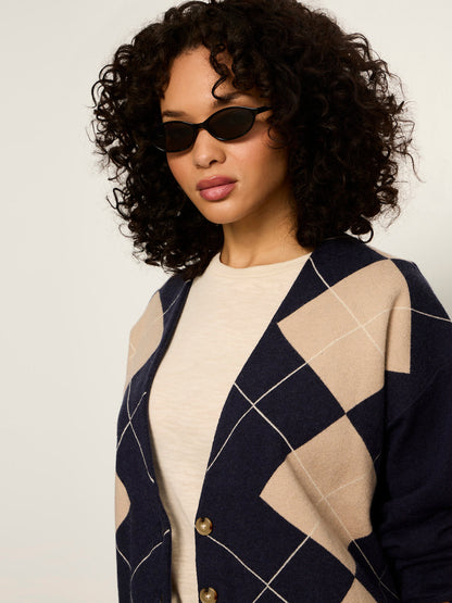 Arden Cardigan Loma Argyle - Sanctuary Clothing
