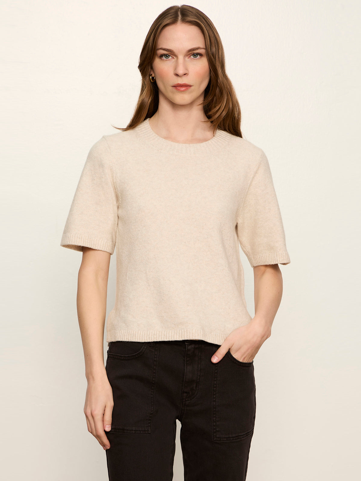 Perfect Sweater Tee Heather Dark Bone - Sanctuary Clothing