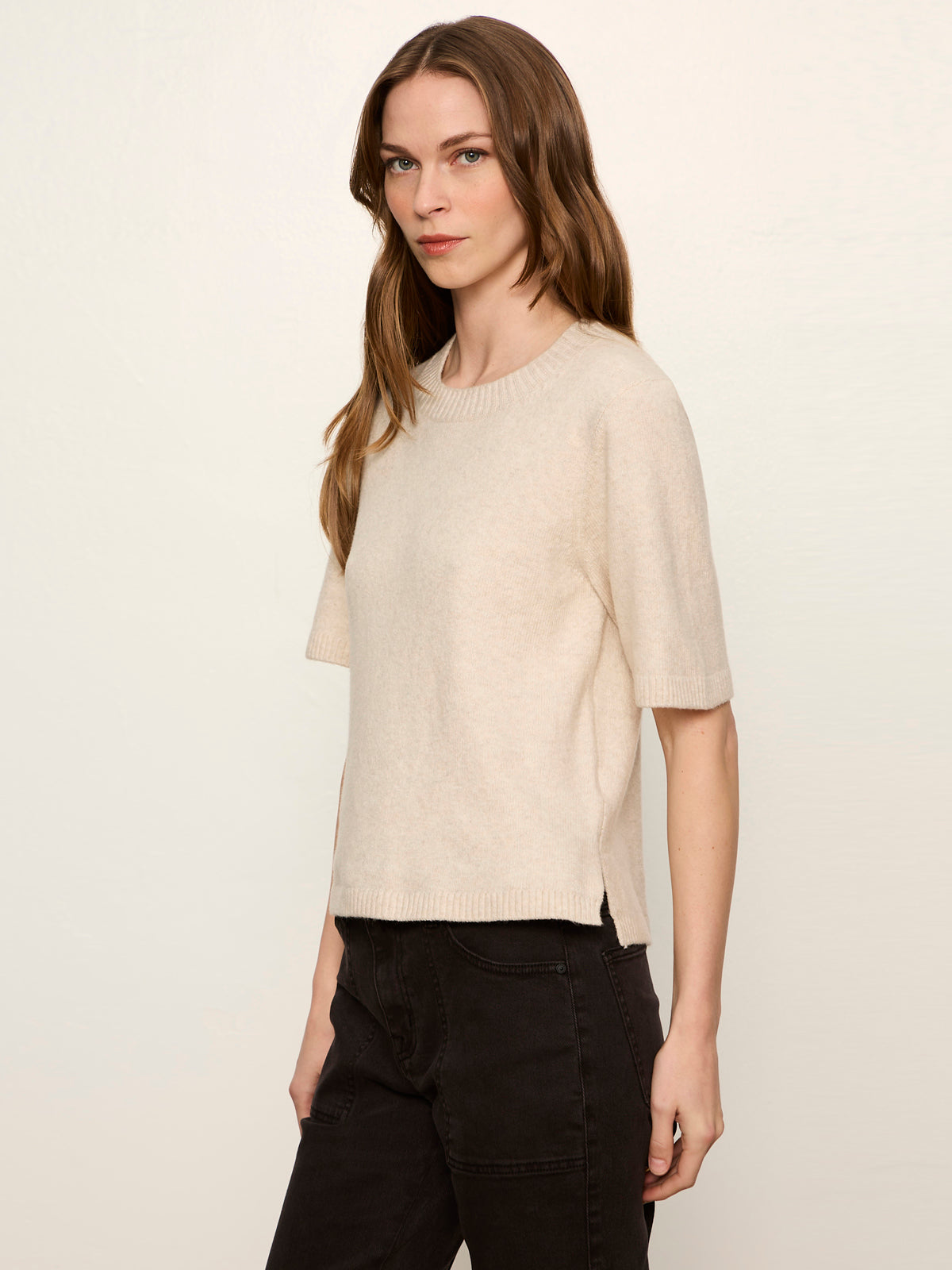 Perfect Sweater Tee Heather Dark Bone - Sanctuary Clothing