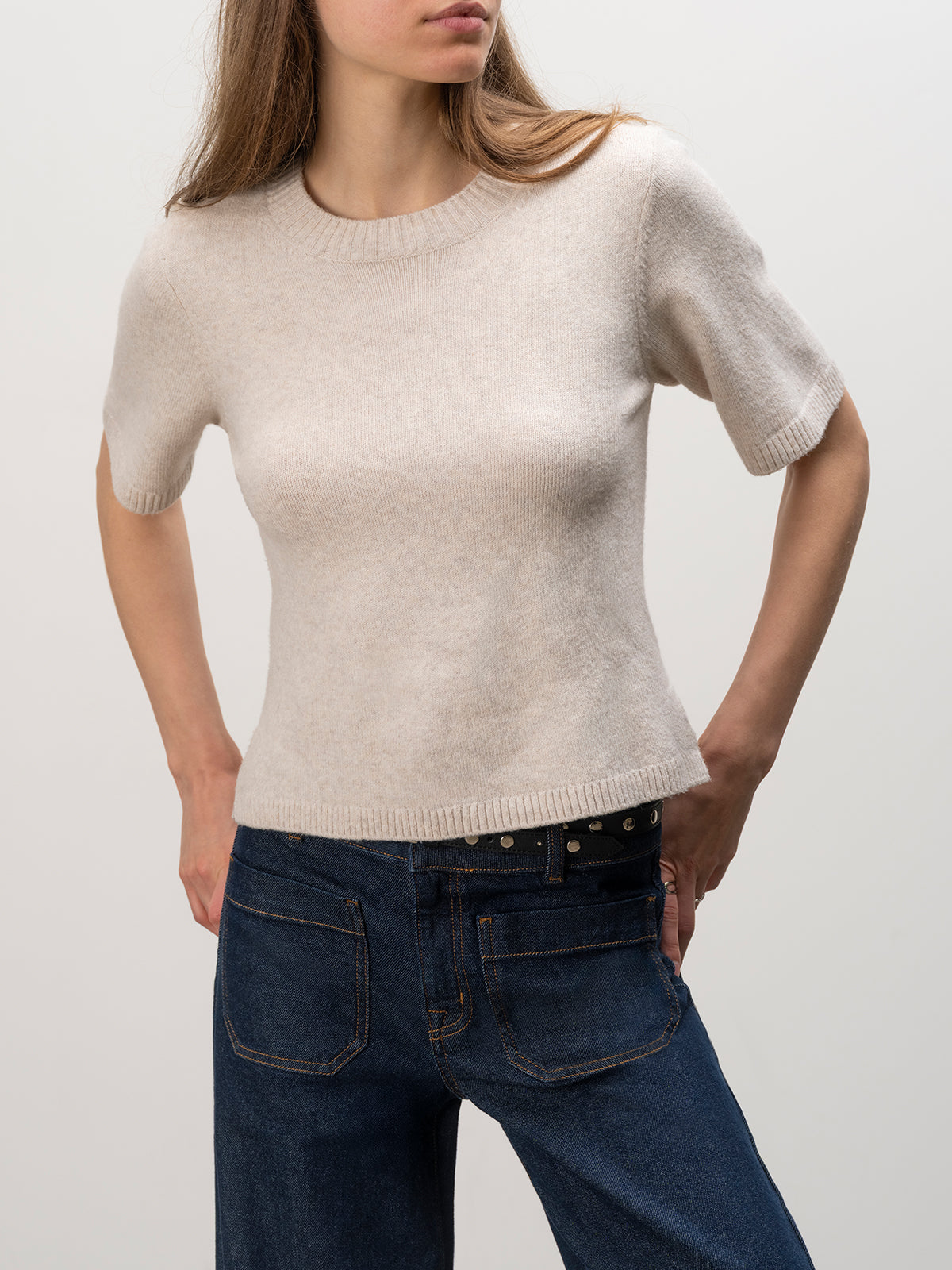 Perfect Sweater Tee Heather Dark Bone - Sanctuary Clothing