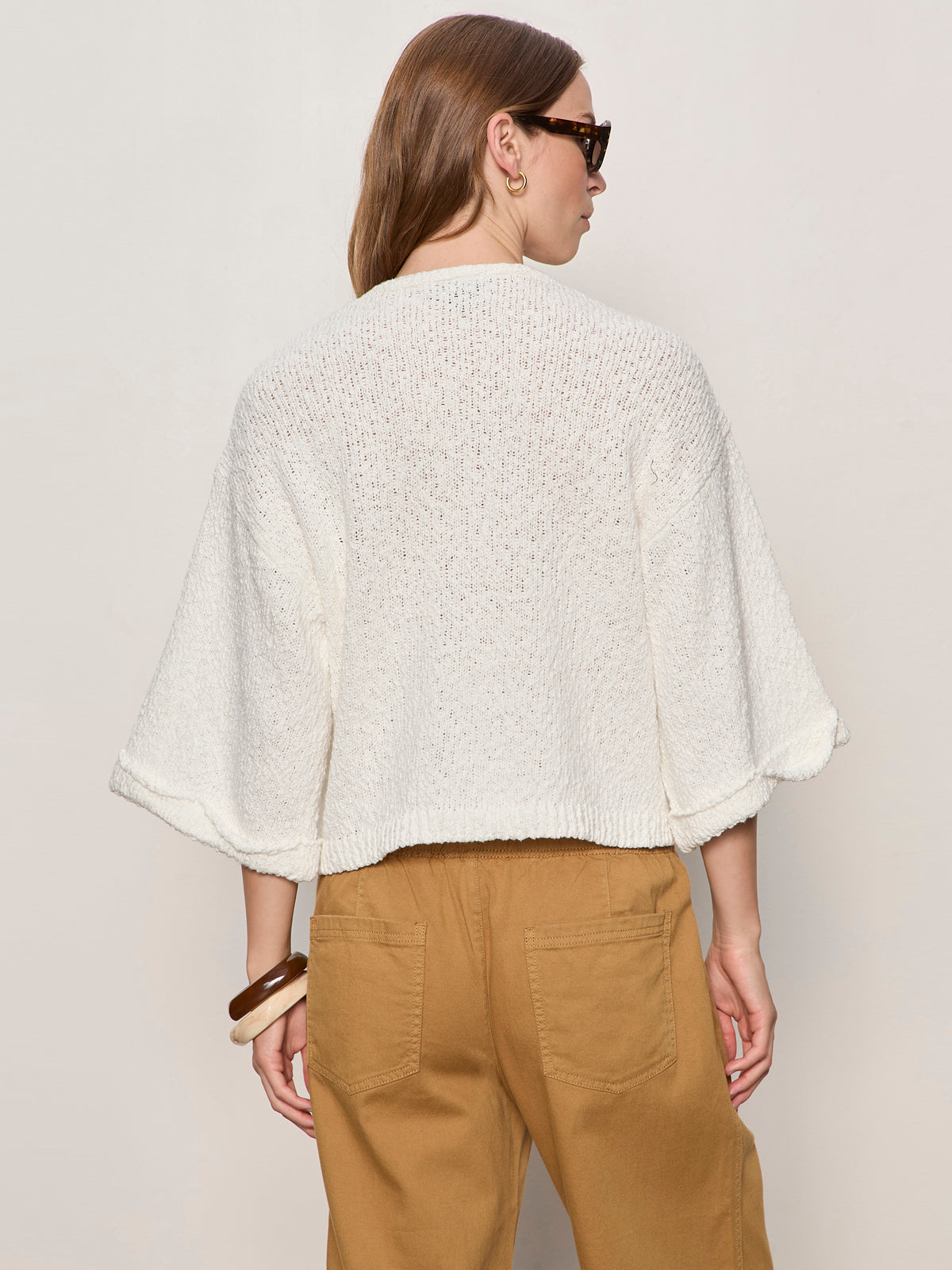I'M YOURS BUTTON FRONT SWEATER CHALK - Sanctuary Clothing