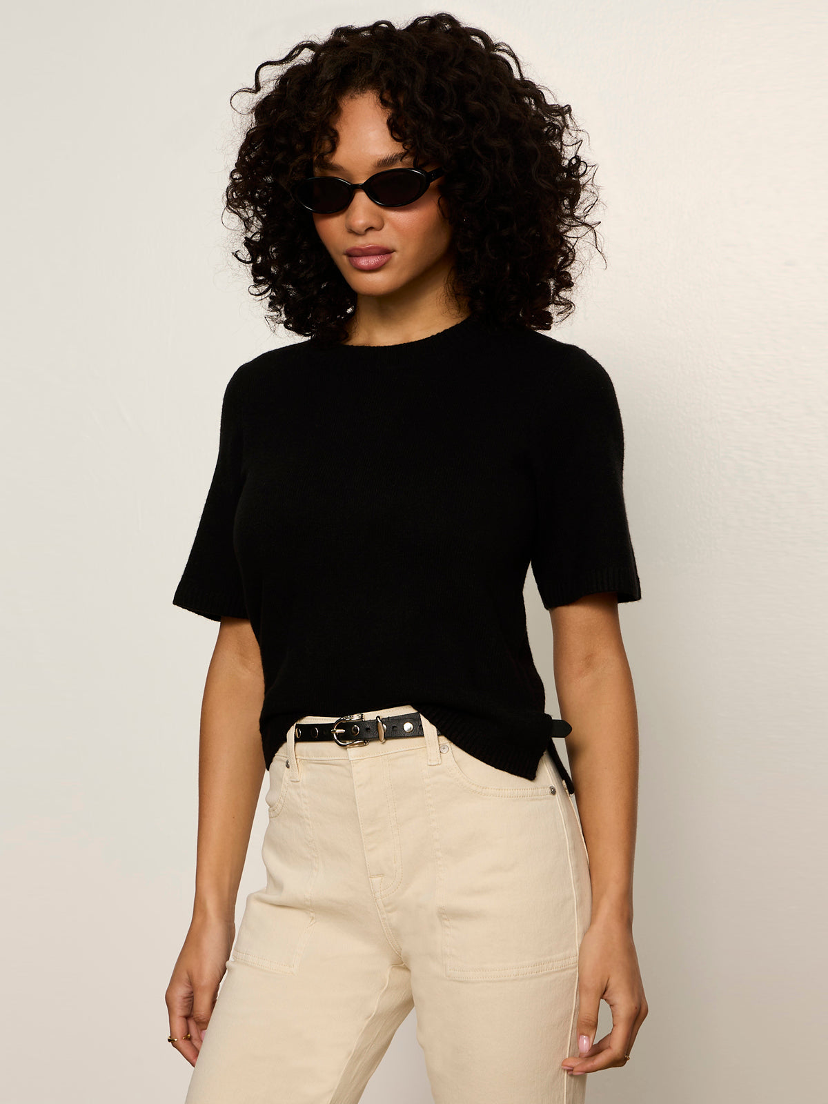 Perfect Sweater Tee Black - Sanctuary Clothing