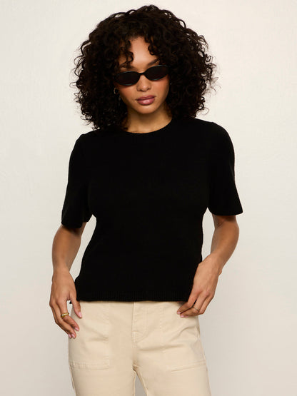 Perfect Sweater Tee Black - Sanctuary Clothing