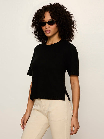 Perfect Sweater Tee Black - Sanctuary Clothing