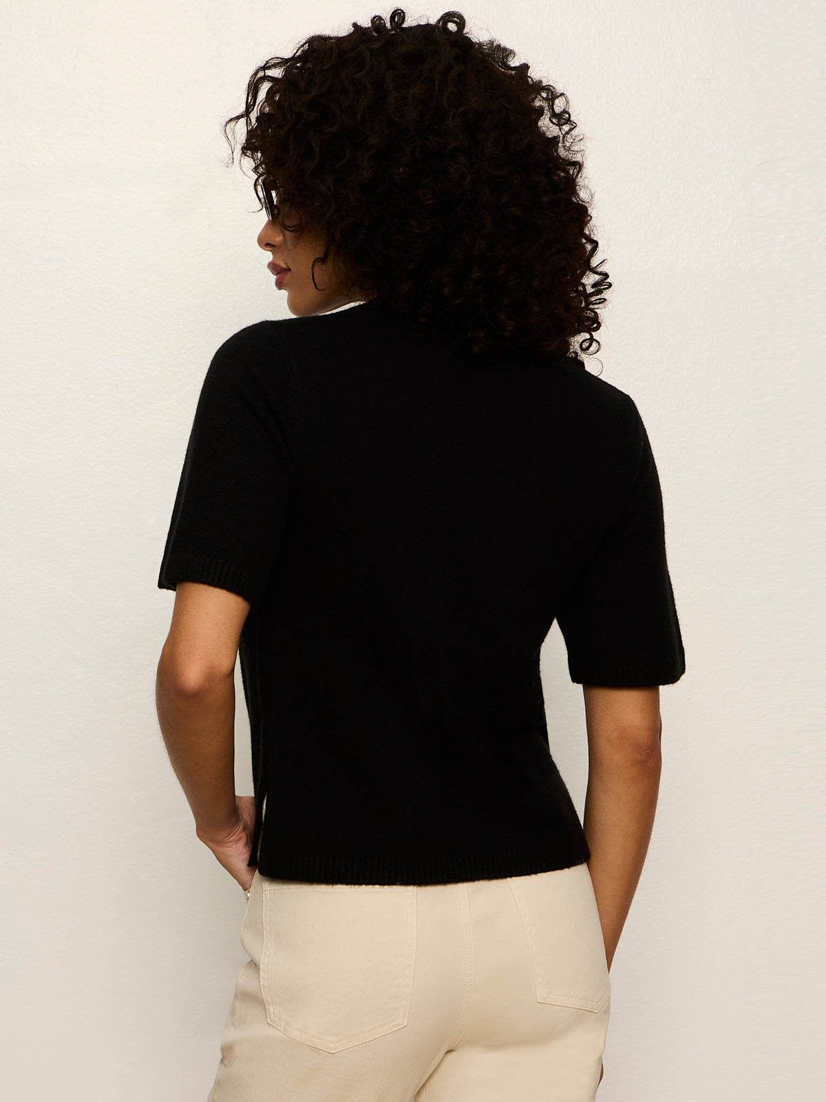 Perfect Sweater Tee Black - Sanctuary Clothing