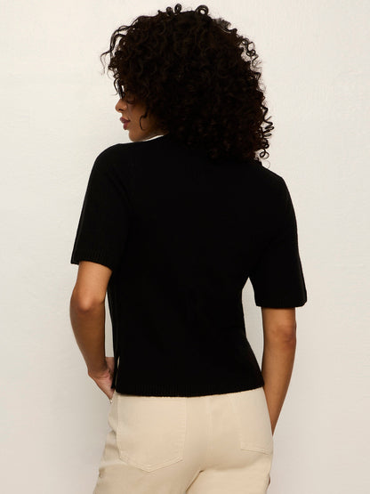 Perfect Sweater Tee Black - Sanctuary Clothing
