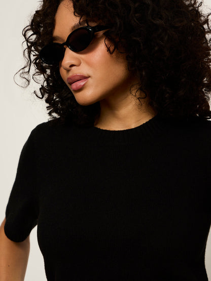 Perfect Sweater Tee Black - Sanctuary Clothing