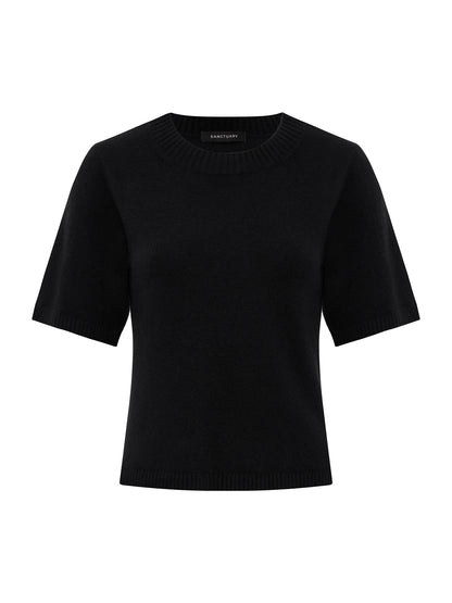 Perfect Sweater Tee Black - Sanctuary Clothing