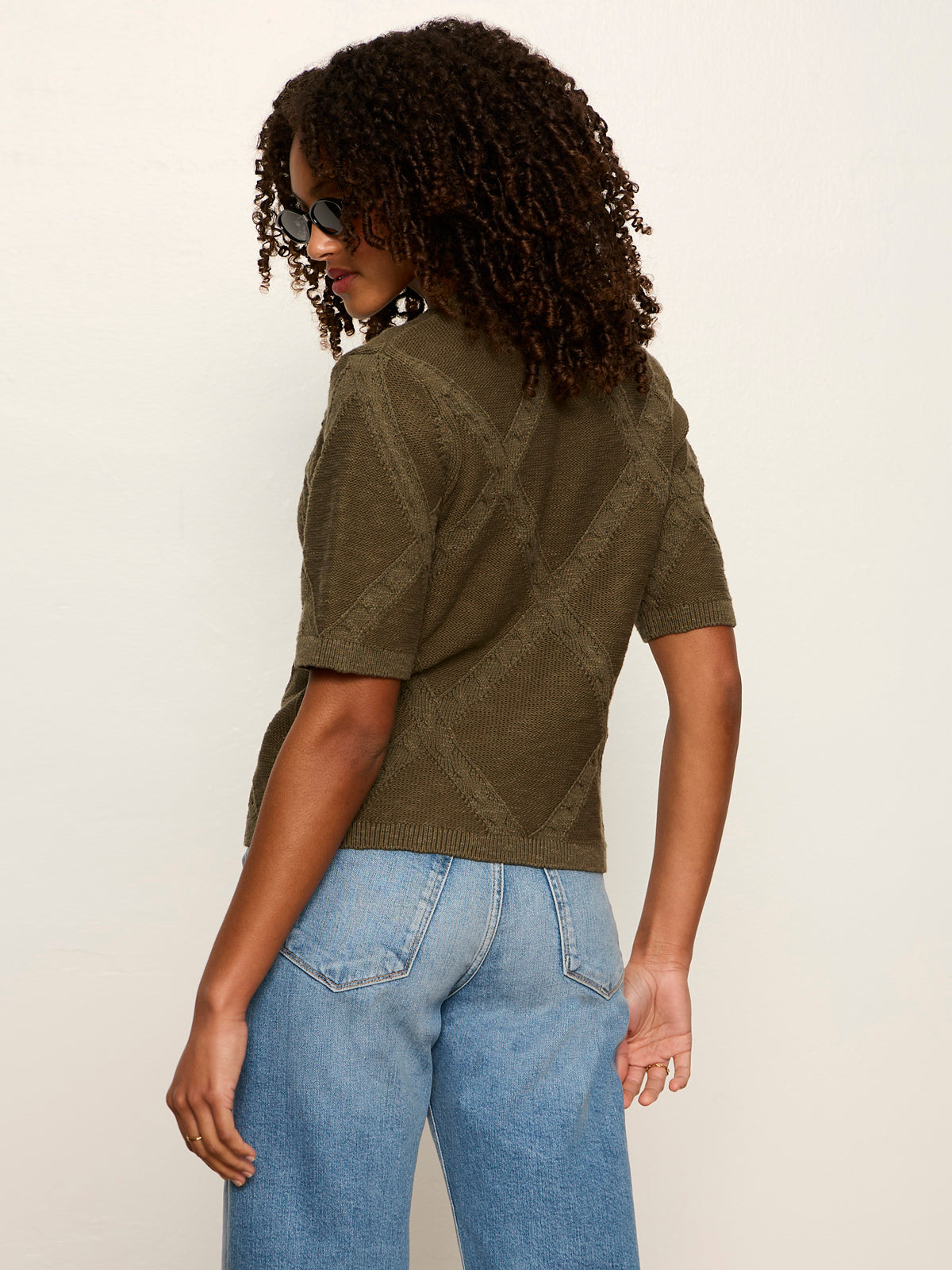 Diamond Stitch Sweater Tee Kalamata - Sanctuary Clothing