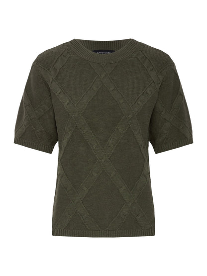 Diamond Stitch Sweater Tee Kalamata - Sanctuary Clothing