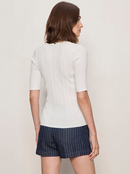 AIR OF EASE HALF SLEEVE TEE CHALK - Sanctuary Clothing