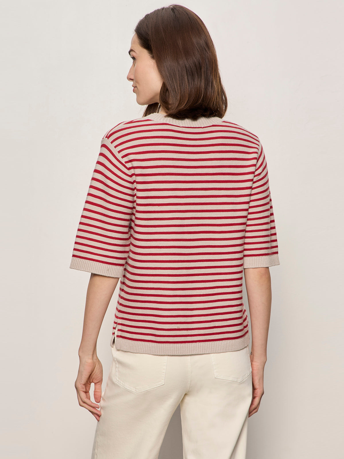SWEATER TEE OPAL/RASPBERRY STRIPE - Sanctuary Clothing
