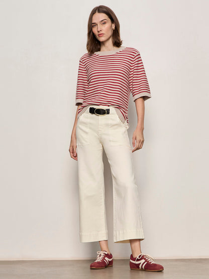 SWEATER TEE OPAL/RASPBERRY STRIPE - Sanctuary Clothing
