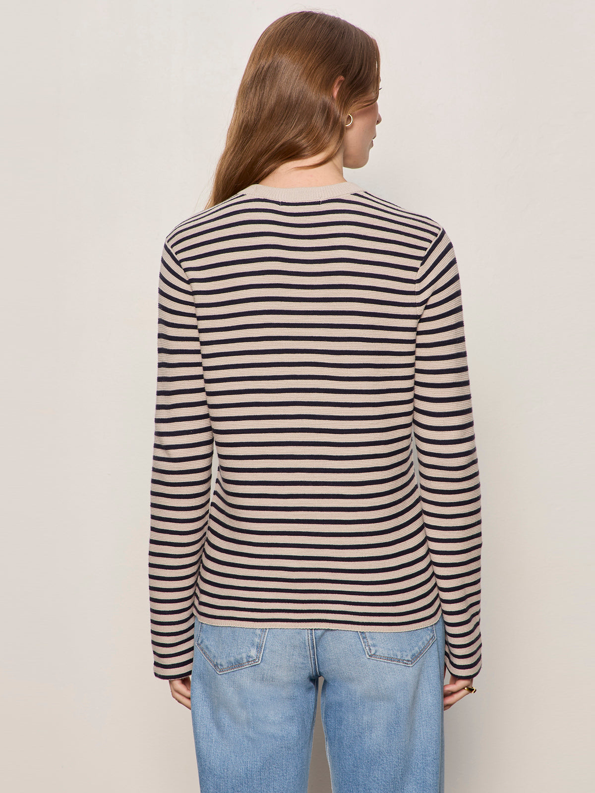 EVERYDAY HENLEY SWEATER DARK OPAL/INKSTORM STRIPE - Sanctuary Clothing