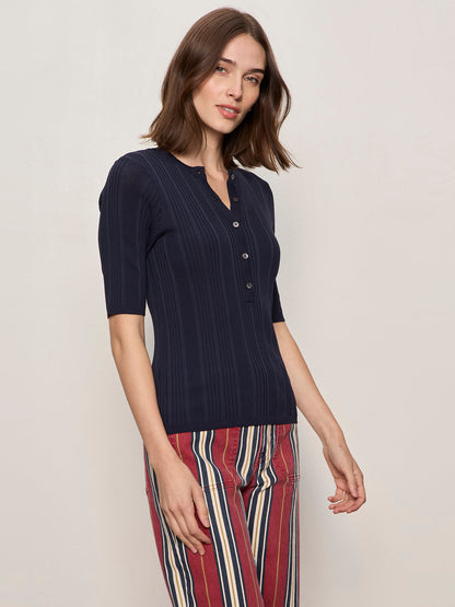 AIR OF EASE HALF SLEEVE TEE NAVY BLAZER - Sanctuary Clothing