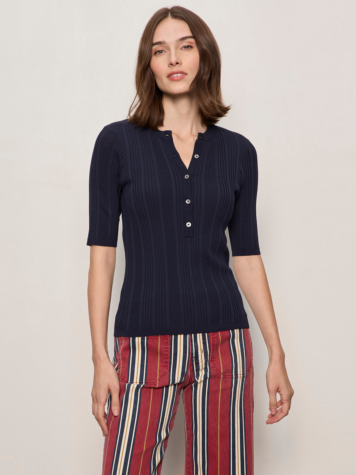 AIR OF EASE HALF SLEEVE TEE NAVY BLAZER - Sanctuary Clothing
