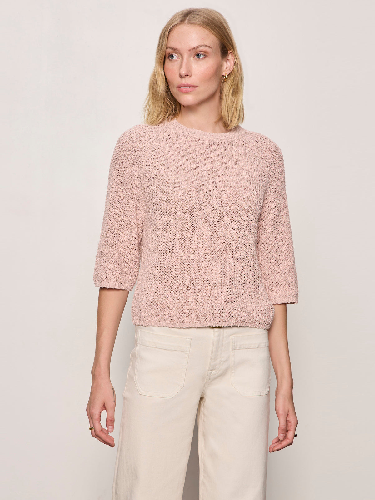 RAGLAN SWEATER TEE BLEACHED PINK - Sanctuary Clothing