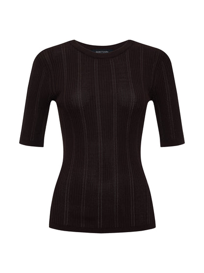 PERFECT KNITWEAR TEE RICH SOIL - Sanctuary Clothing