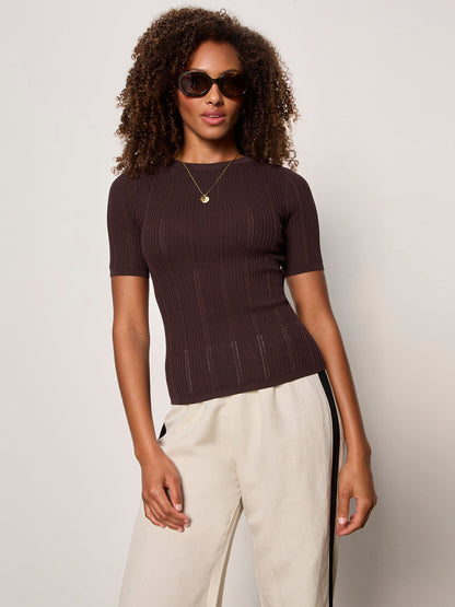 PERFECT KNITWEAR TEE RICH SOIL - Sanctuary Clothing