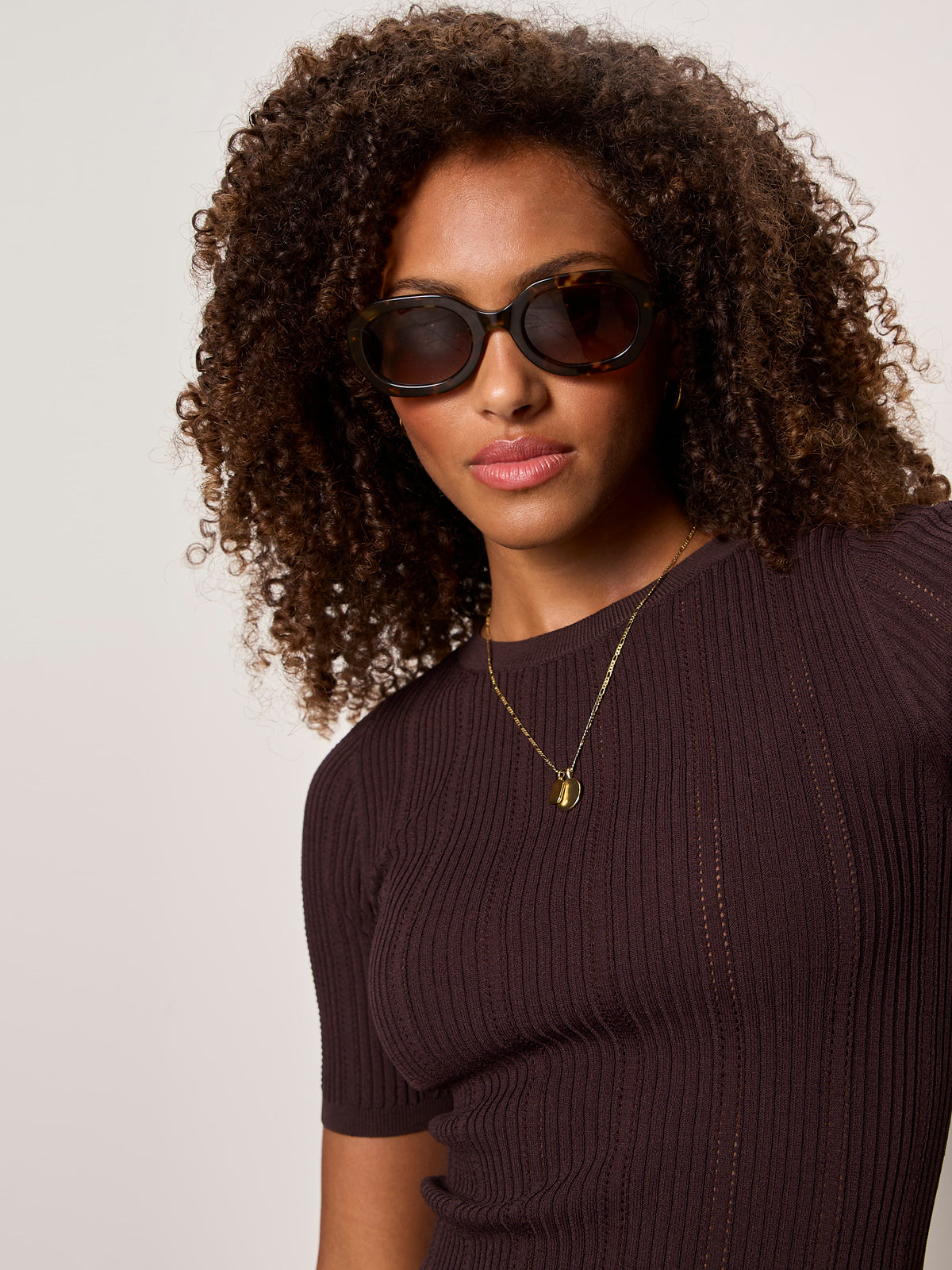 PERFECT KNITWEAR TEE RICH SOIL - Sanctuary Clothing