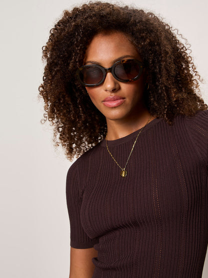 PERFECT KNITWEAR TEE RICH SOIL - Sanctuary Clothing