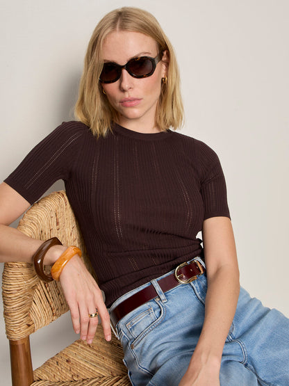 PERFECT KNITWEAR TEE RICH SOIL - Sanctuary Clothing