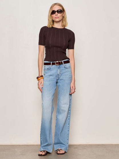 PERFECT KNITWEAR TEE RICH SOIL - Sanctuary Clothing