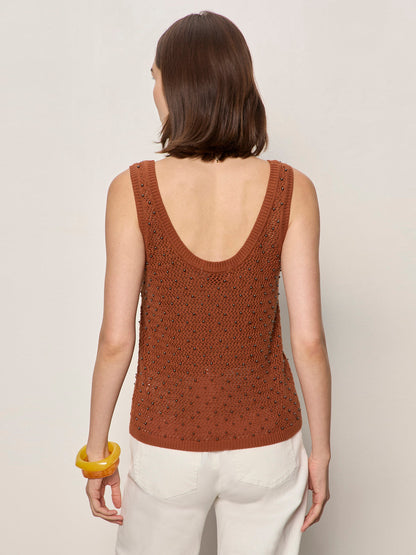 DUNE STUDDED TANK ANCIENT CLAY - Sanctuary Clothing