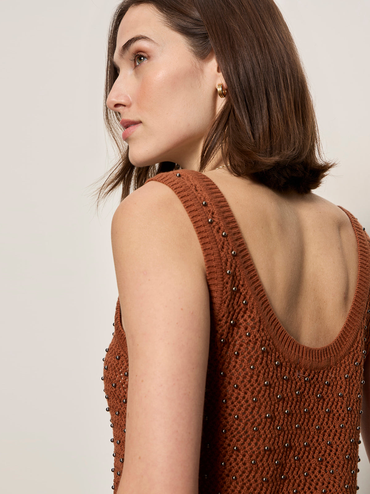 DUNE STUDDED TANK ANCIENT CLAY - Sanctuary Clothing